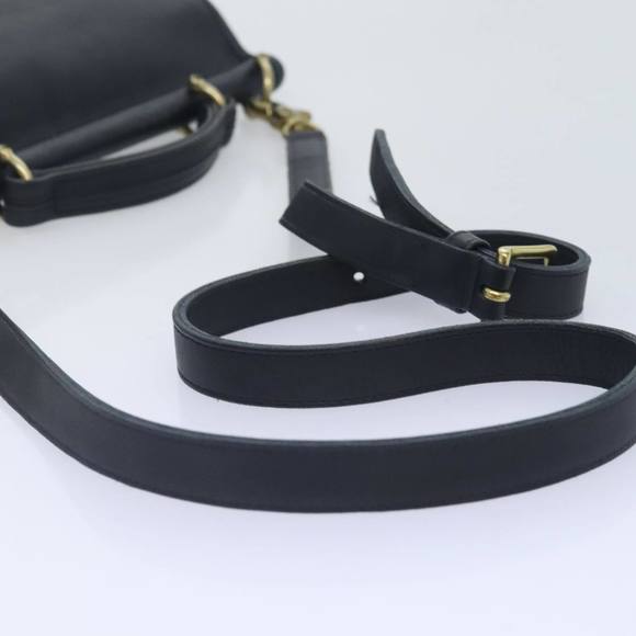 Coach Hand Bag Leather 2way Black Auth am6884 - Picture 8 of 16